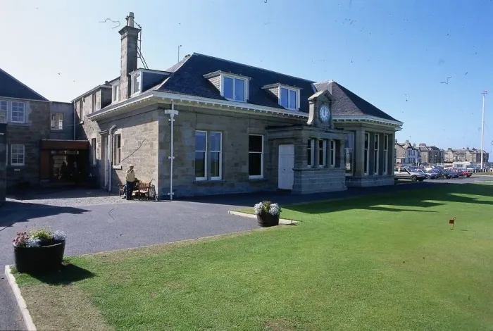 Framed Print : Prestwick golf club clubhouse 1989 exterior of golf club Scotland Framed Print : Prestwick golf club clubhouse 1989 exterior of golf club Scotland