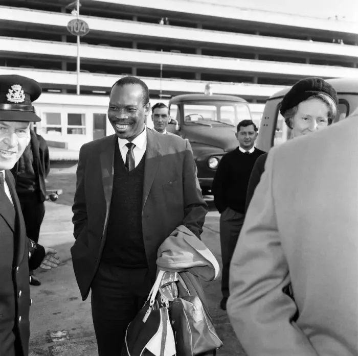 Framed Print : Prime Minister of Bechuanaland, Seretse Khama, and his wife Ruth Williams Khama Framed Print : Prime Minister of Bechuanaland, Seretse Khama, and his wife Ruth Williams Khama
