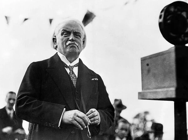 Former Prime Minister David Lloyd George, at the unveiling of the statue
