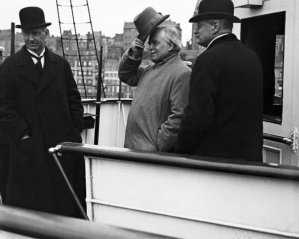 Prime Minister David Lloyd George, bidding farewell to France after signing the Peace