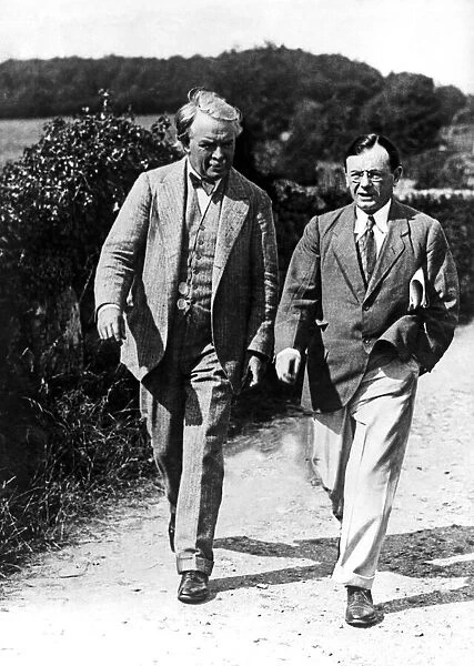 Prime Minister David Lloyd George and Leo Amery. 25th August 1918