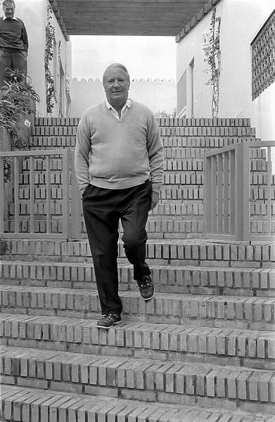 Prime Minister Edward Heath on holiday in Spain. February 1975