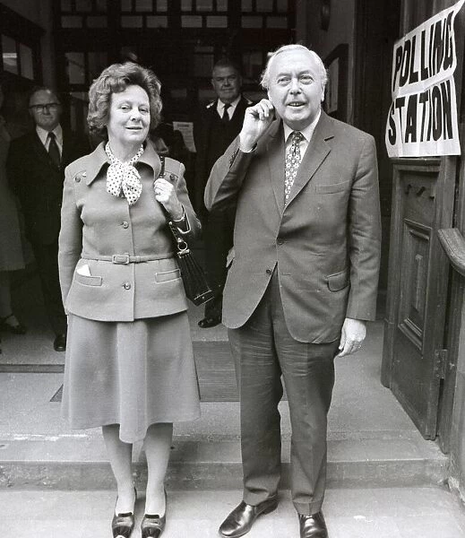 Prime Minister Harold Wilson seen here casting his vote in the 1975 EEC Referendum