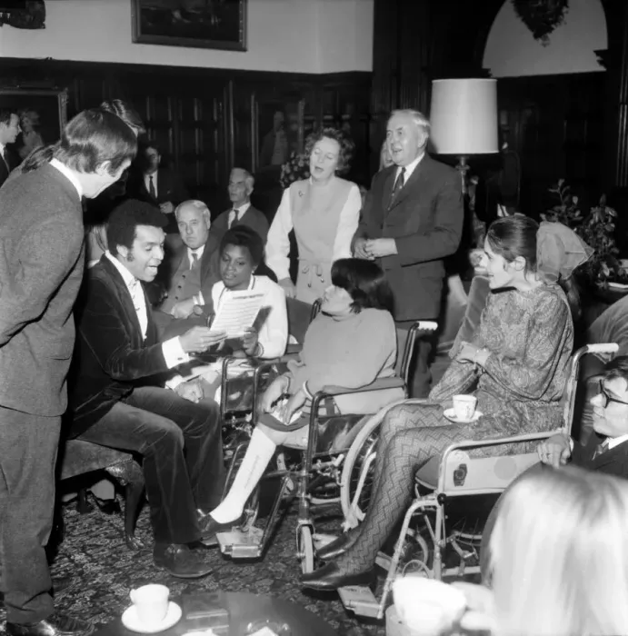 Framed Print : Prime Minister Harold Wilson seen here with his wife Mary atttending a carol concert