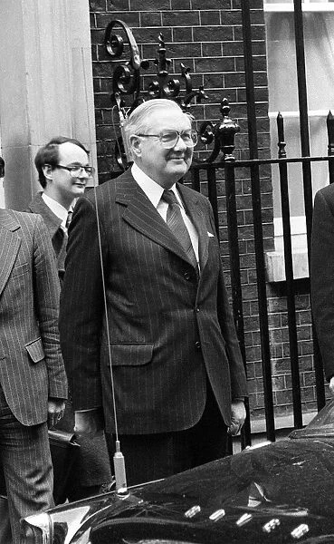 Prime Minister James Callaghan MP March 1979 outside 10 Downing Street