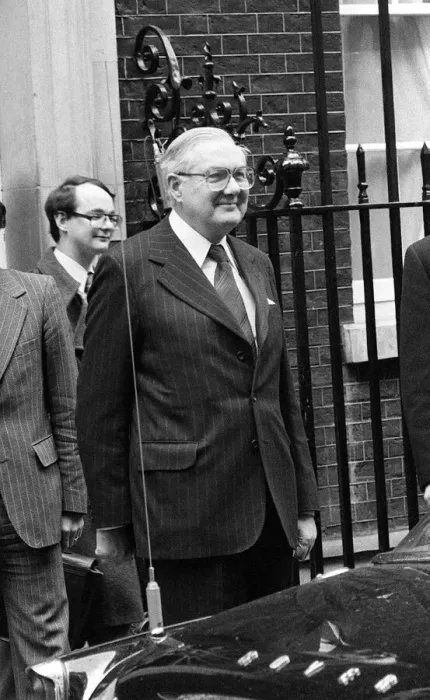 Framed Print : Prime Minister James Callaghan MP March 1979 outside 10 Downing Street Framed Print : Prime Minister James Callaghan MP March 1979 outside 10 Downing Street