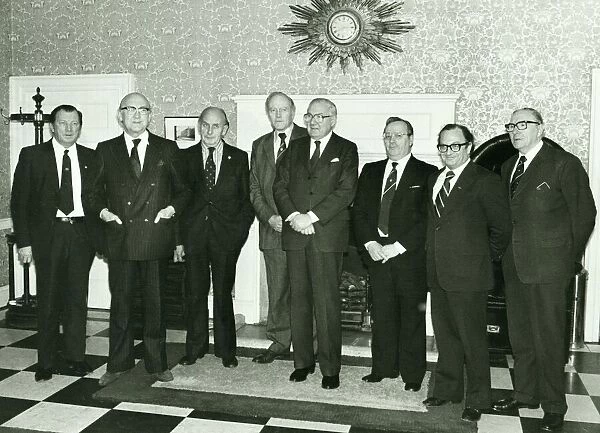 The Prime Minister James Callaghan seen here in 10 Downing Street with the TUC Leadership