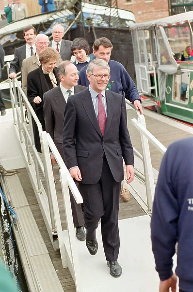 Prime Minister John Major in Bristol, during the general election campaign