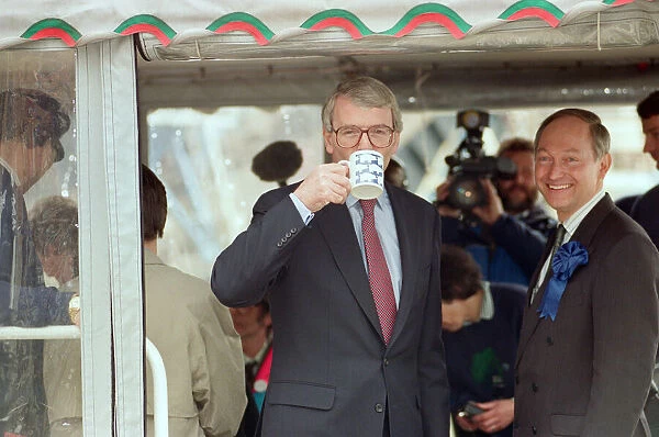 Prime Minister John Major in Bristol, during the general election campaign