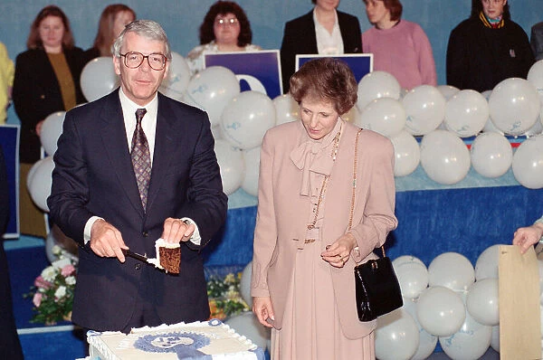 Prime Minister John Major pictured on his 49th birthday. 29th March 1992