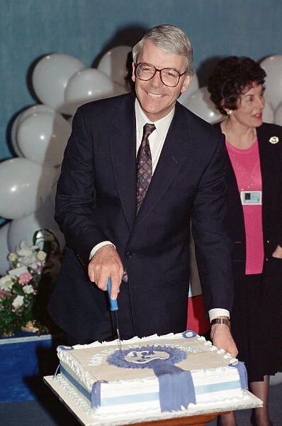 Prime Minister John Major pictured on his 49th birthday. 29th March 1992
