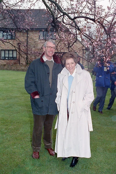 Prime Minister John Major and his wife Norma. 15th March 1992