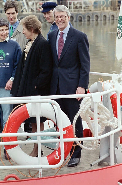 Prime Minister John Major with his wife Norma in Bristol