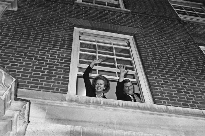 Framed Print : Prime Minister Margaret Thatcher, and Conservative Party Chairman Cecil Parkinson Framed Print : Prime Minister Margaret Thatcher, and Conservative Party Chairman Cecil Parkinson