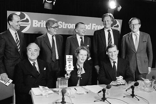 The Prime Minister, Margaret Thatcher, and other leading Conservatives launch