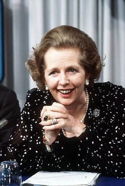 Prime Minister Margaret Thatcher at a conservative Conference June 1984