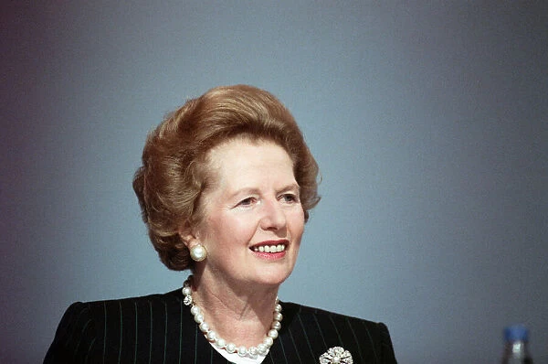 Prime Minister Margaret Thatcher at the Conservative Party Conference, Brighton