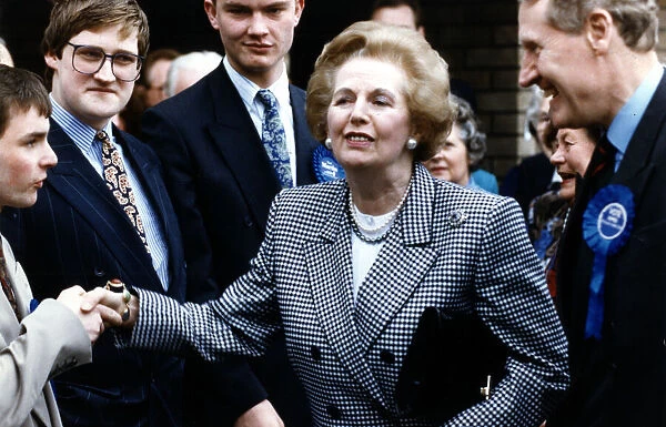 Prime Minister Margaret Thatcher in Edinburgh Scotland 24th March 1992