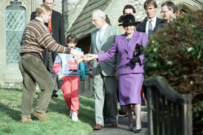 Framed Print : Prime Minister Margaret Thatcher and her husband Denis visit the church near Chequers Framed Print : Prime Minister Margaret Thatcher and her husband Denis visit the church near Chequers