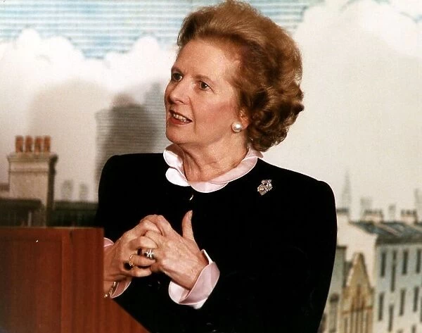 Prime Minister Margaret Thatcher at The London Foundry in Blackfriars October 1989
