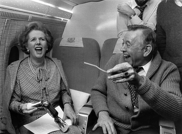 Prime Minister Margaret Thatcher with Mr Charles Price, the US Ambassador to Britain