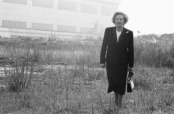 Prime Minister Margaret Thatcher seen here at what remains of the Head Wrightson works in
