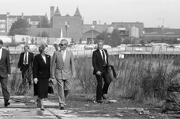 Prime Minister Margaret Thatcher seen here at what remains of the Head Wrightson works in