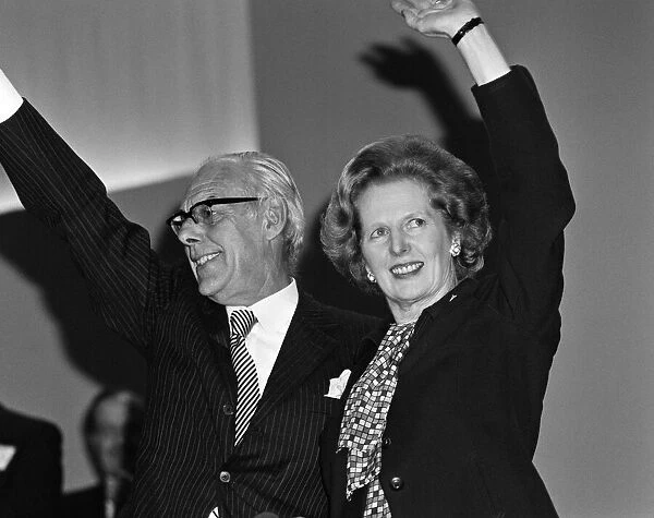 Prime Minister Margaret Thatcher speaks at the Conservative Party Conference, Brighton