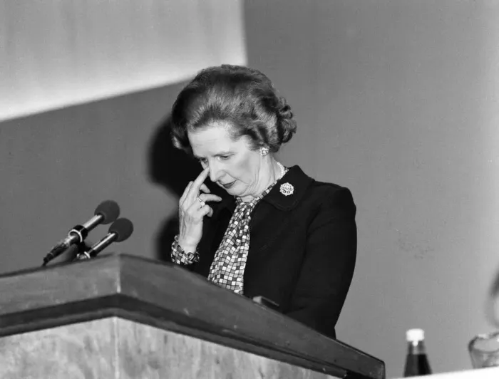 Framed Print : Prime Minister Margaret Thatcher speaks at the Conservative Party Conference, Brighton Framed Print : Prime Minister Margaret Thatcher speaks at the Conservative Party Conference, Brighton