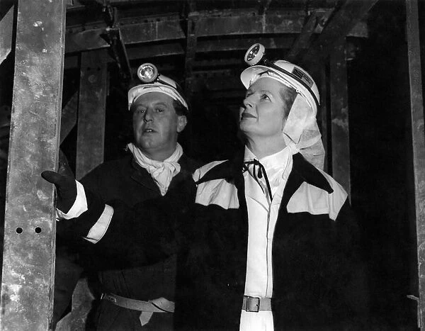 Prime Minister Margaret Thatcher underground At Wistow Mine Site in Selby February