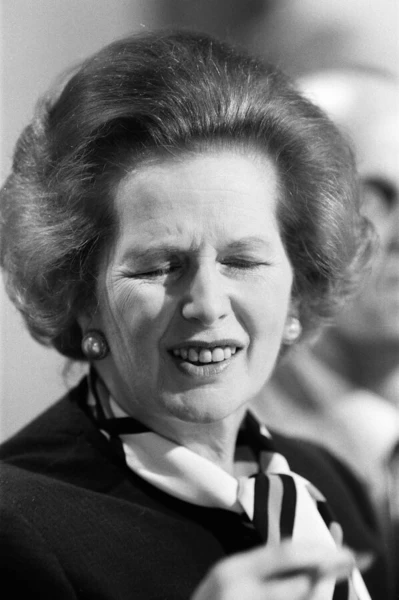 Prime Minister Margaret Thatcher unveils the Tory Party Manifesto for the 1987 General