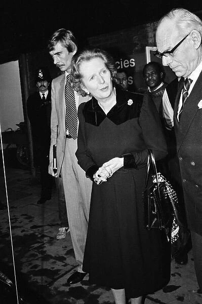 Prime Minister Margaret Thatcher visits victims of the Harrods IRA bomb in hospital