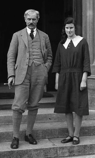 Prime Minister Ramsay MacDonald and his daughter Joan seen here at Chequers
