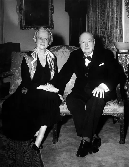 Framed Print : Prime Minister, Sir Winston Churchill with Lady Churchill at pictured 10