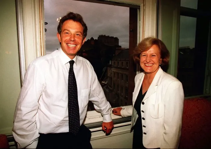 Framed Print : Prime Minister Tony Blair in Edinburgh September 1997 and Elizabeth Smith wife of Framed Print : Prime Minister Tony Blair in Edinburgh September 1997 and Elizabeth Smith wife of