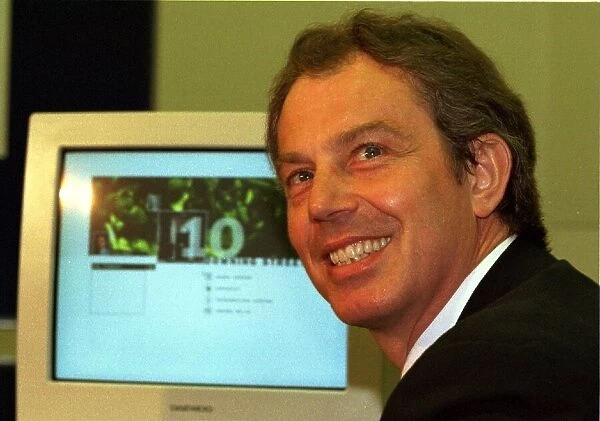 Prime Minister Tony Blair MP April 1998, launches a 10 Downing Street website as