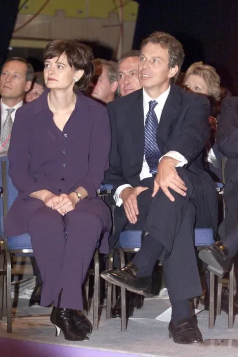Framed Print : Prime Minister Tony Blair and wife Cherie at the Labour Party Conference Sep 1999 in