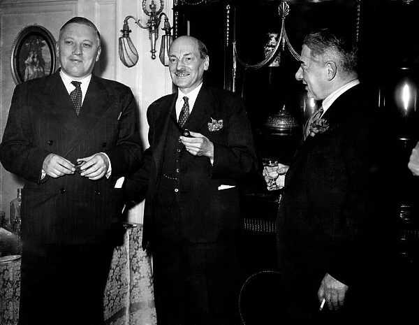 The Prime MinisterClement Attlee (Centre) with Mr. Arthur Cousins and Mr. Percy Cudlipp