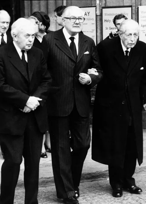 Framed Print : Three former Prime Ministers Harold Wilson James Callaghan