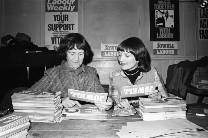 Framed Print : Prime Ministers wife Audrey Callaghan was today at the Labour party offices