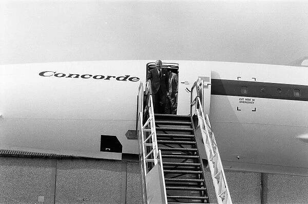 Prime Minster Edward Heath flies Concorde. 19th May 1972