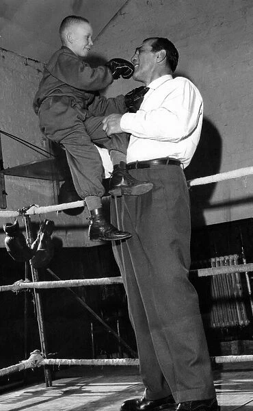 Primo Carnera, professional wrestler, also a former professional boxer