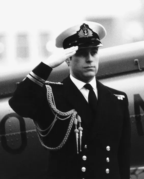Framed Print : Prince Andrew aboard the HMS Brazen in the port of London awaiting his mother Framed Print : Prince Andrew aboard the HMS Brazen in the port of London awaiting his mother