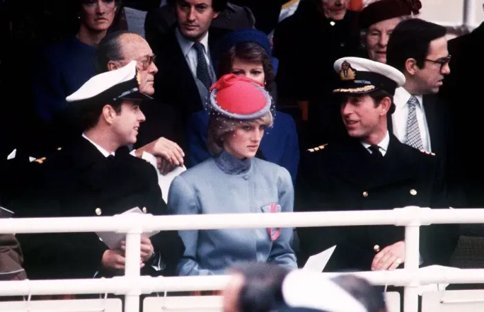 Framed Print : Prince Andrew, Princess Diana and Prince Andrew attend the unveiling a statue in Framed Print : Prince Andrew, Princess Diana and Prince Andrew attend the unveiling a statue in