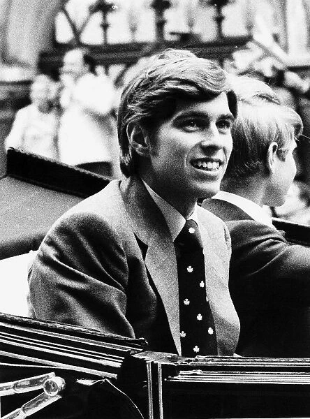 Prince Andrew in the Royal Carriage October 1977