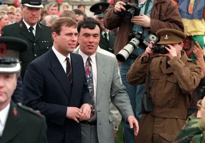 Framed Print : Prince Andrew visit to Bangor, Northern Ireland, May 1995 Framed Print : Prince Andrew visit to Bangor, Northern Ireland, May 1995