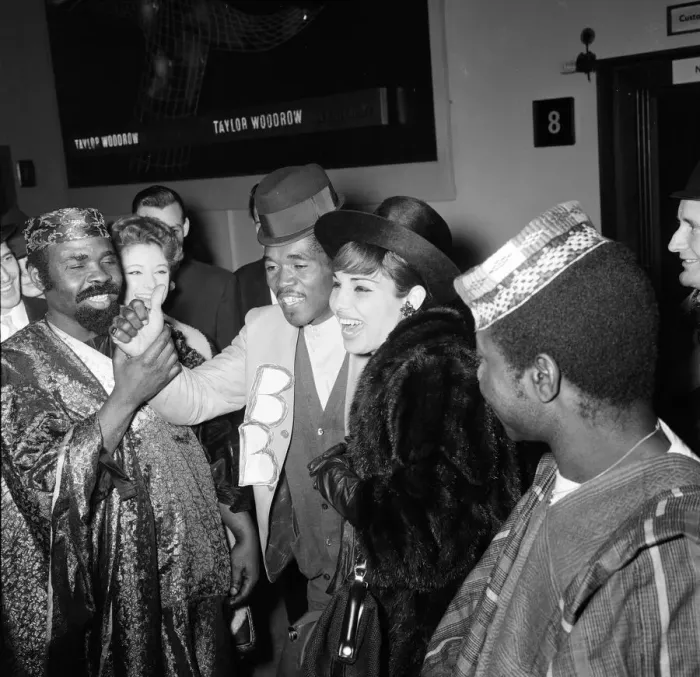 Framed Print : Prince Buster, a Blues Beat Rhythm singer, pictured with his manager Emil Shalit
