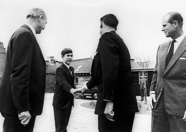 Prince Charles aged 13 arrives at Gordonstoun school May 1962