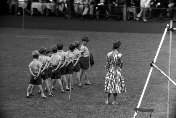 Framed Print : Prince Charles aged 9 at school sports day July 1957 Framed Print : Prince Charles aged 9 at school sports day July 1957
