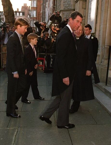 Prince Charles arrives at wedding of James Palmer Tomkinson with William and Harry